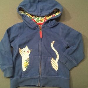 Mini Boden cat hoodie